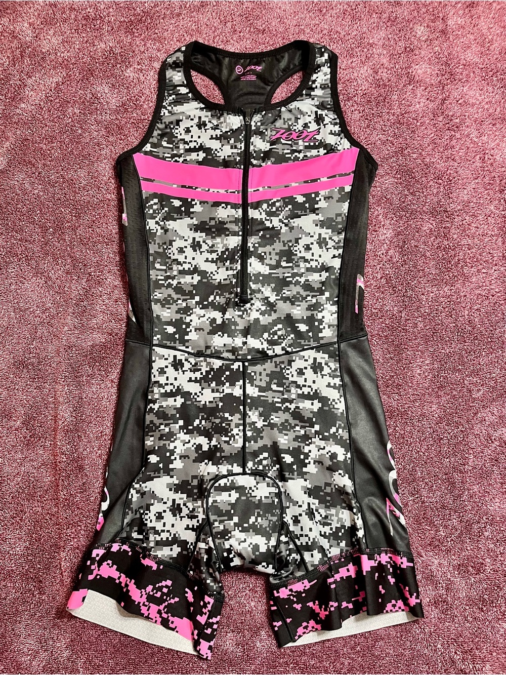 ZOOT Women's Large Pink & Black Camo Tri Suit